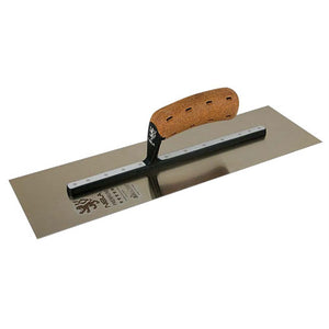 Nela Premium Trowel Chrome Stainless Steel Trowel With Curved Wooden Handle 4.75" x 14"