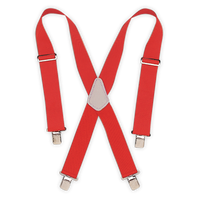 Kuny Red Heavy Duty Elastic Suspenders