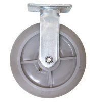 Circle Brand 8" Rubber Swivel Wheel Caster (fixed)